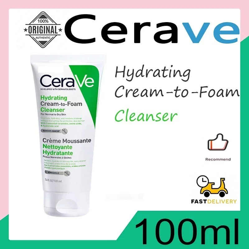 CeraVe Hydrating Facial Cleanser 100ML Moisturizing Gentle No Foaming Face Cleaning For Dry And Sensitive Skin Repair Care
CeraVe Hydrating Facial Cleanser 100ML Moisturizing Gentle No Foaming Face Cleaning For Dry And Sensitive Skin Repair Care