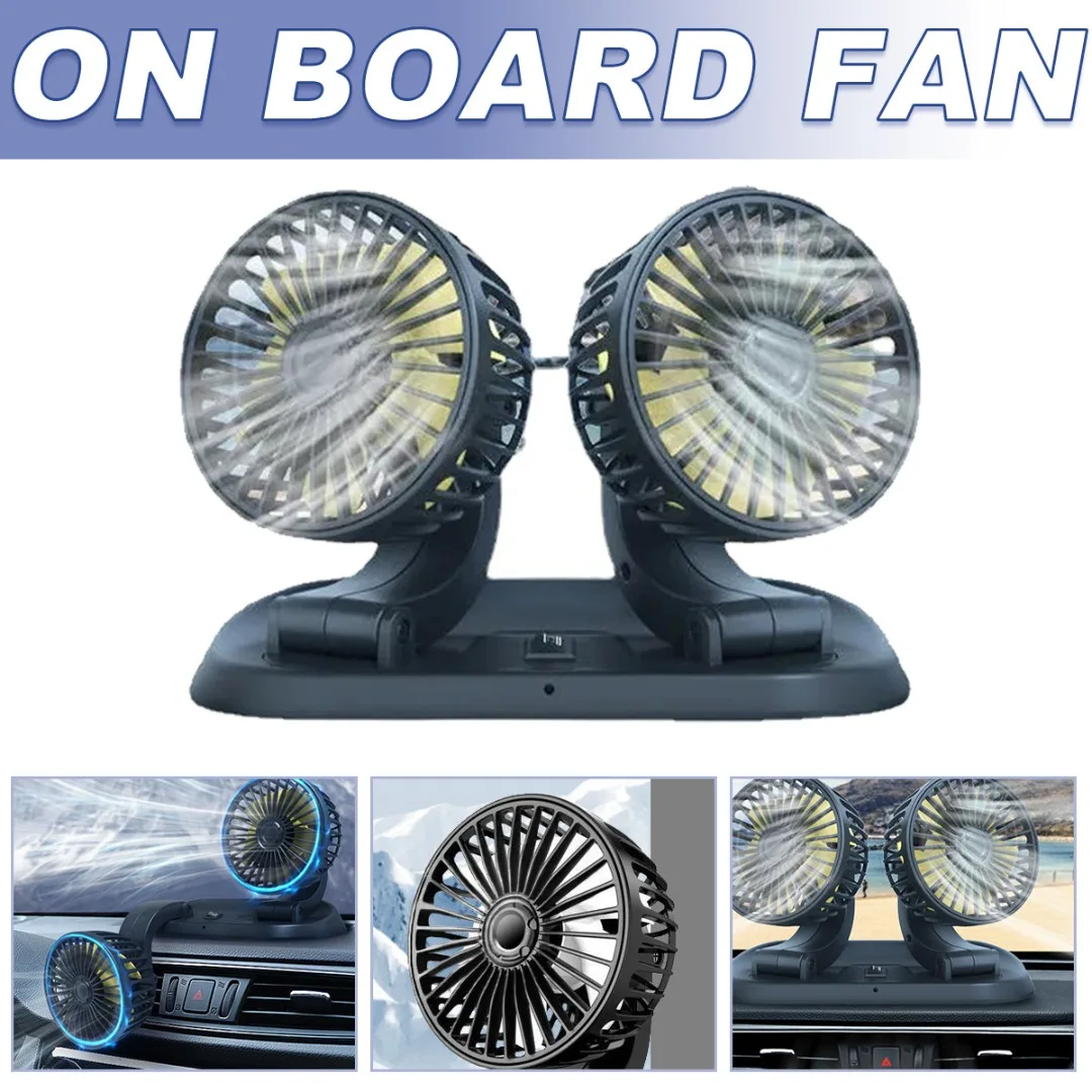 USB/Cigarette Lighter Car Fan Multi-Angle Rotatable 2-Speed Dashboard Fan 12V/24V Dash Cooling Fans Cars Accessories
USB/Cigarette Lighter Car Fan Multi-Angle Rotatable 2-Speed Dashboard Fan 12V/24V Dash Cooling Fans Cars Accessories