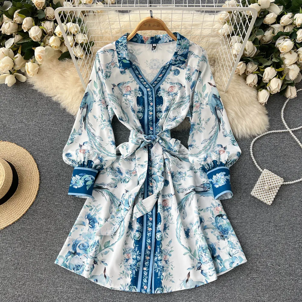 Aibeautyer New Vintage Speing Autumn Floral Print Slim Button Lady Dress A Line V Neck Chiffon Single Breasted Women Dresses
Aibeautyer New Vintage Speing Autumn Floral Print Slim Button Lady Dress A Line V Neck Chiffon Single Breasted Women Dresses