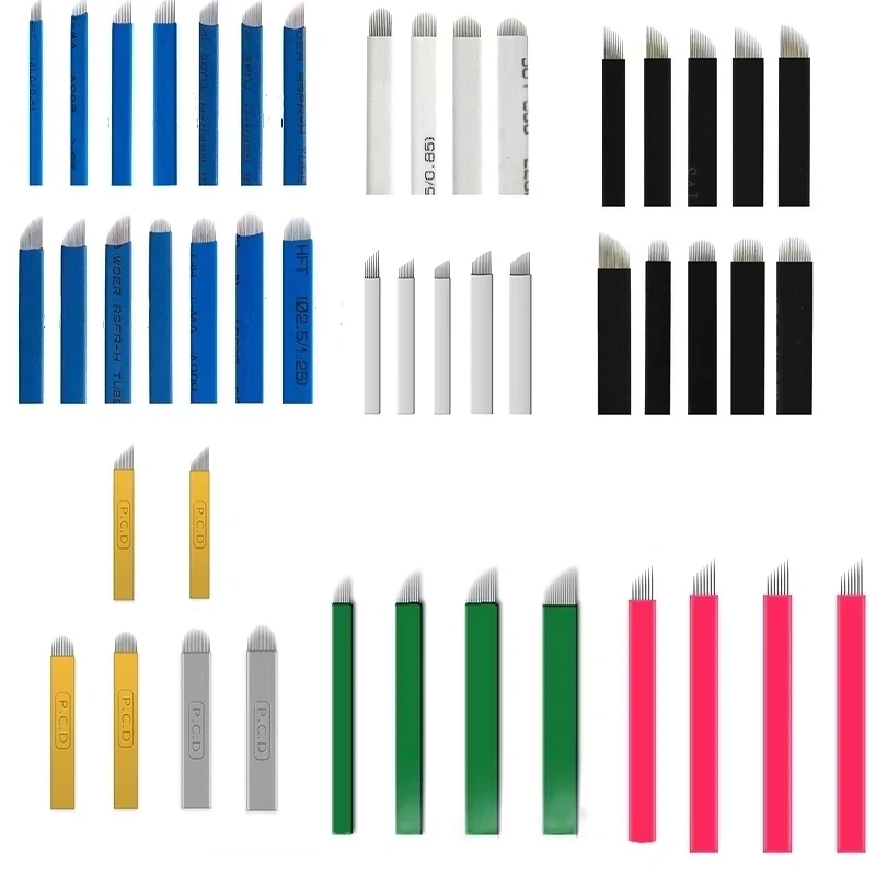 100pcs Microblading Needles Multiple Choice Colorful PCD Nano LAMINA MICRO Flex Blade For Eyebrow Tatto Tebori Manual Tattoo Pen
100pcs Microblading Needles Multiple Choice Colorful PCD Nano LAMINA MICRO Flex Blade For Eyebrow Tatto Tebori Manual Tattoo Pen