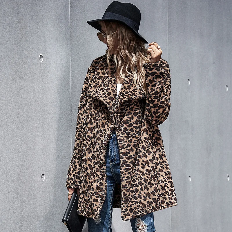 Women's Imitation 2021 Fur Coat Women's Leopard Print Autumn and Winter Mid-length Lapel One Button Long-sleeved Woolen Coat
Women's Imitation 2021 Fur Coat Women's Leopard Print Autumn and Winter Mid-length Lapel One Button Long-sleeved Woolen Coat