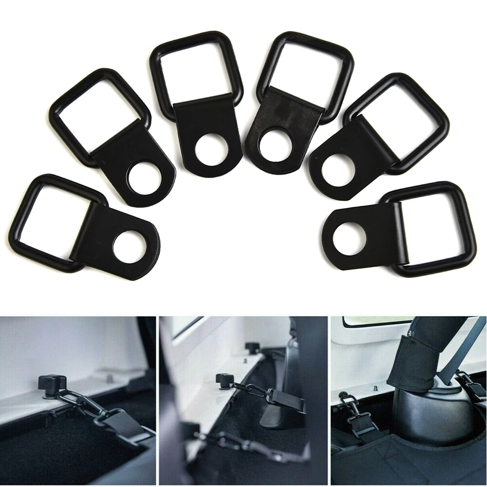 Point Anchor Tie-down D-ring Accessories Black Hook Lashing Loop 6Pcs Fixing For Jeep Wrangler JK JKU 2007-2018
Point Anchor Tie-down D-ring Accessories Black Hook Lashing Loop 6Pcs Fixing For Jeep Wrangler JK JKU 2007-2018