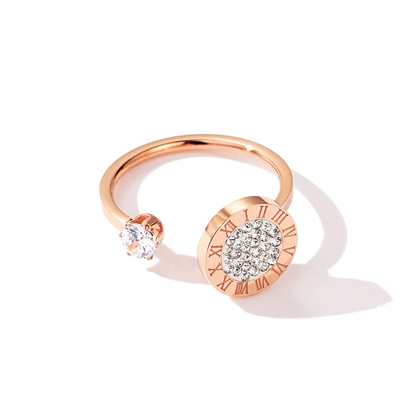 Three-dimensional craftsmanship silver diamond round Greek numerals ladies ring adjustable rotating elegant light luxury jewelry
Three-dimensional craftsmanship silver diamond round Greek numerals ladies ring adjustable rotating elegant light luxury jewelry