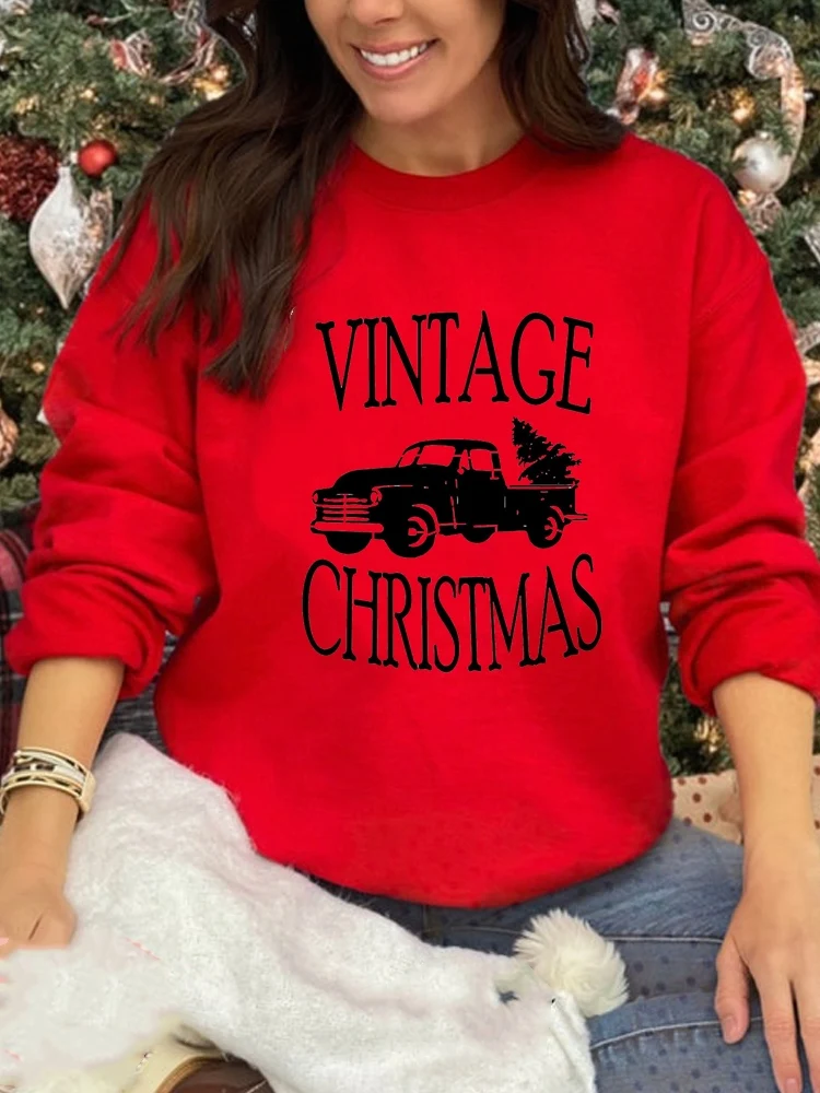 Truck Tree Lovely Clothes Merry Christmas Women Fashion Clothing Festival Pullover Cartoon Female Red Graphic Sweatshirts
Truck Tree Lovely Clothes Merry Christmas Women Fashion Clothing Festival Pullover Cartoon Female Red Graphic Sweatshirts