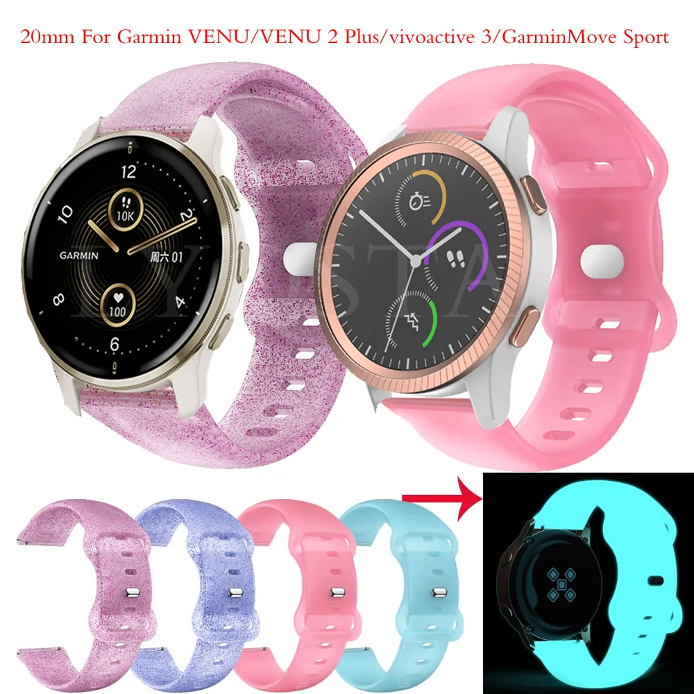20mm Silicone Luminous Glow Strap Wristband For Garmin Venu 2 Plus sq2 Vivoactive 3 Forerunner 158 55 245 645 Bracelet Band
20mm Silicone Luminous Glow Strap Wristband For Garmin Venu 2 Plus sq2 Vivoactive 3 Forerunner 158 55 245 645 Bracelet Band