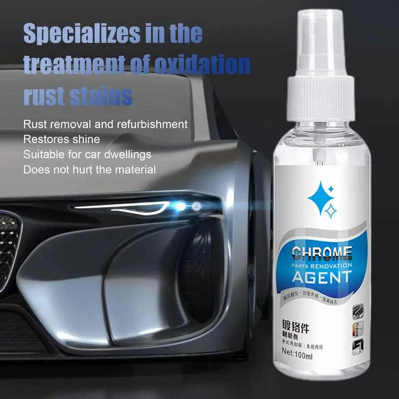 100ml Chrome Cleaner Spray Water-Resistant Rust Remover Derusting Spray Car Exterior Care Products Use Before Clay Bar Car Wax
100ml Chrome Cleaner Spray Water-Resistant Rust Remover Derusting Spray Car Exterior Care Products Use Before Clay Bar Car Wax