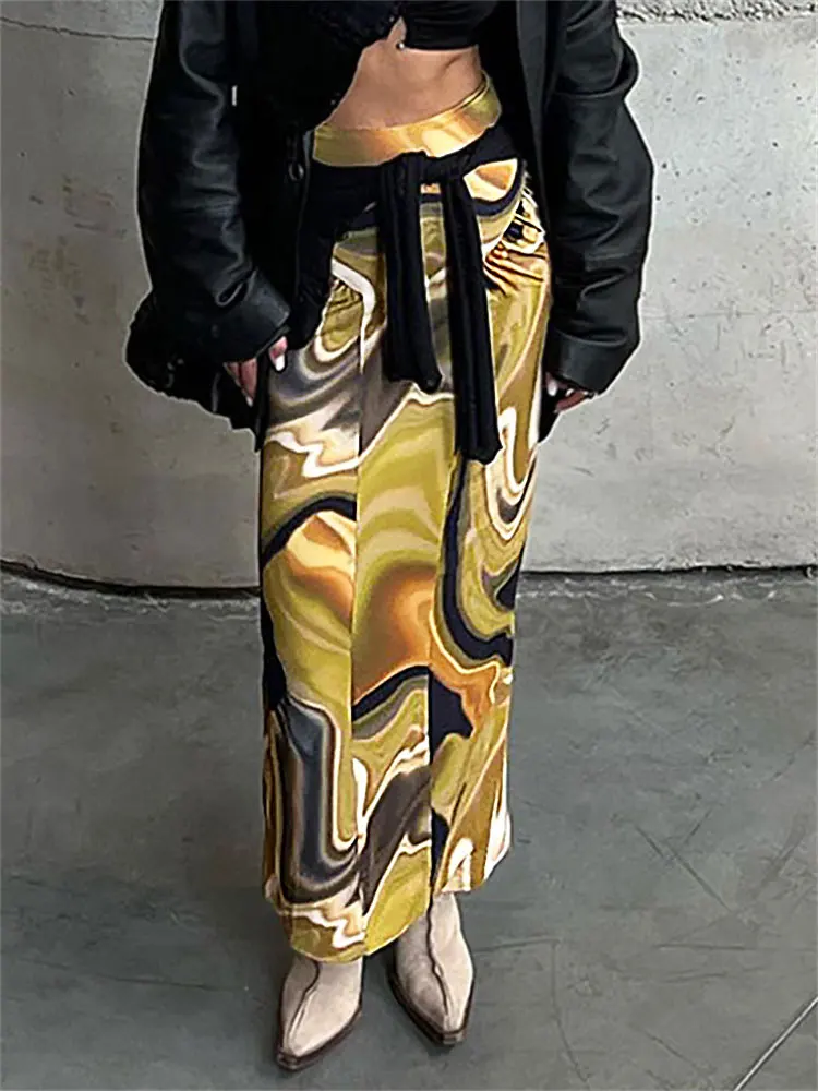 Женская плиссированная длинная юбка с высокой талией, с принтом
Женская плиссированная длинная юбка с высокой талией, с принтом