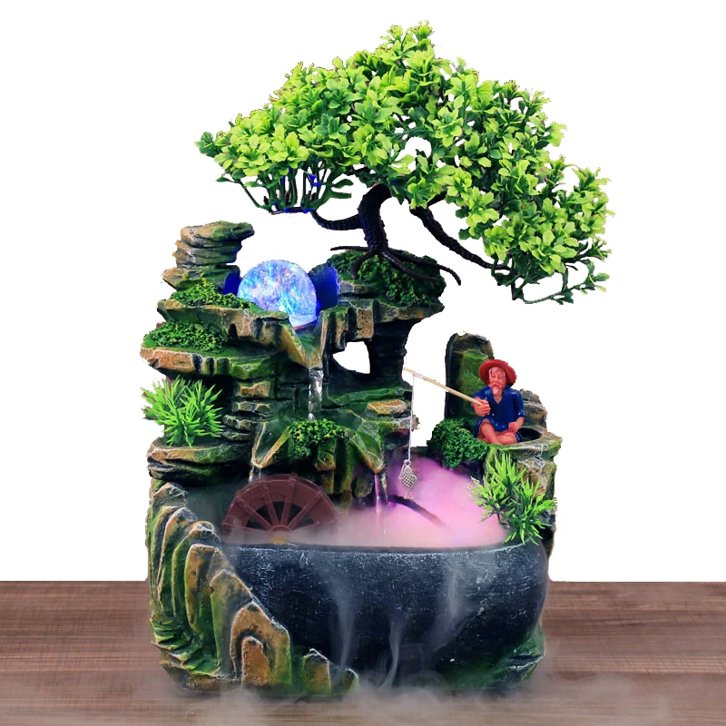 Indoor Resin Rockery Waterfall Feng Shui Flowing Water Fountain Desktop Ornament Office Decor Relaxation Meditation Water Sound
Indoor Resin Rockery Waterfall Feng Shui Flowing Water Fountain Desktop Ornament Office Decor Relaxation Meditation Water Sound