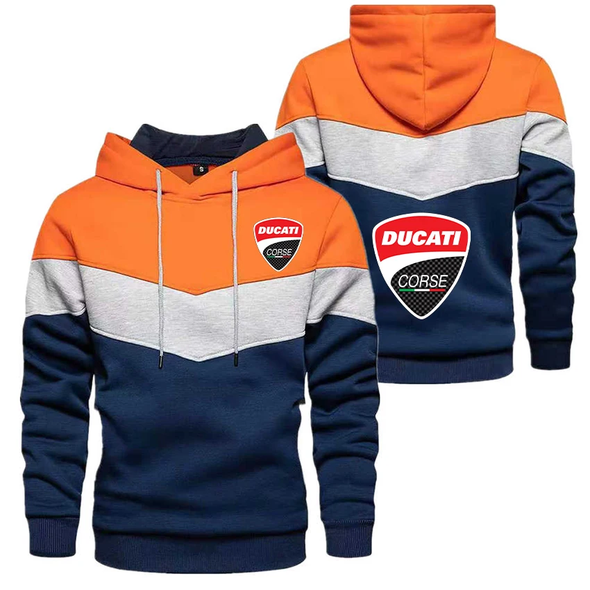 DUCATI new spring and autumn men's patchwork hooded sweater casual sports hoodie fashion loose all-match men's sports top 
DUCATI new spring and autumn men's patchwork hooded sweater casual sports hoodie fashion loose all-match men's sports top