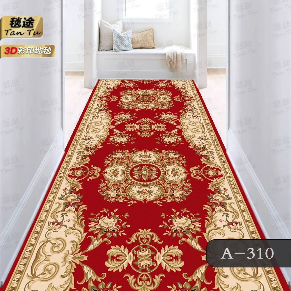

3D Long Corridor Carpets for Hallway Living Room Decoration Home Household Anti-skid Floor Mat Hotel Lobby Area Rug Customizable