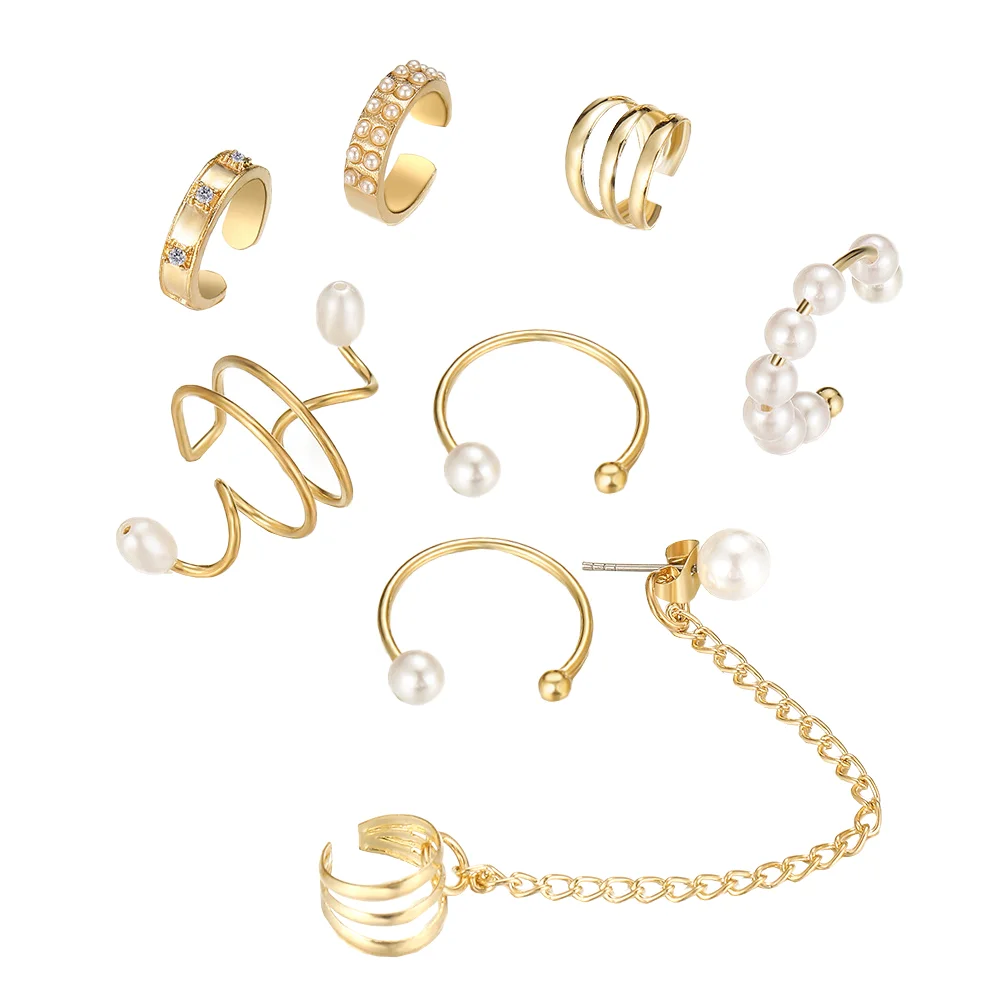 8Pcs Earrings Charming Gorgeous Exquisite Pearl Ear Clips Men Ear Cuffs Non-piercing Ear Jewelry Pearl Ear Cuff Earrings
8Pcs Earrings Charming Gorgeous Exquisite Pearl Ear Clips Men Ear Cuffs Non-piercing Ear Jewelry Pearl Ear Cuff Earrings