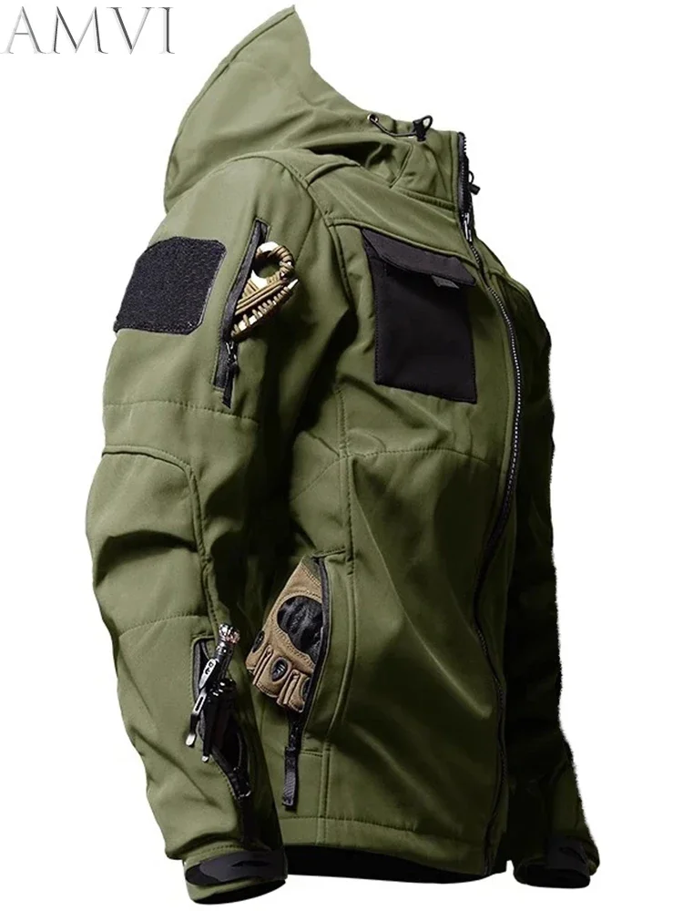 Shark Skin Tactical Jackets Men Military Soft Shell Waterproof Windproof Hooded Jacket Outdoor Functional Uniforms Multi-pockets
Shark Skin Tactical Jackets Men Military Soft Shell Waterproof Windproof Hooded Jacket Outdoor Functional Uniforms Multi-pockets