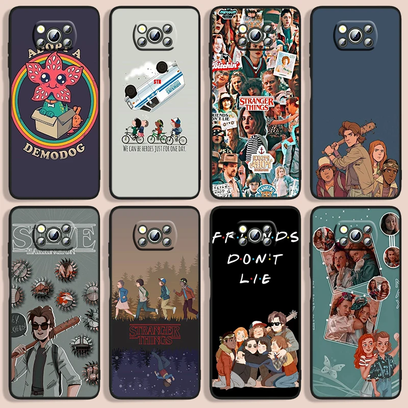 77-Stranger Things Phone Case For Xiaomi Poco F1 X2 F2 X3 C3 M3 F3 X4 M4 F4 Pro 5G 4G NFC GT Black luxury Silicone Funda Cover
77-Stranger Things Phone Case For Xiaomi Poco F1 X2 F2 X3 C3 M3 F3 X4 M4 F4 Pro 5G 4G NFC GT Black luxury Silicone Funda Cover