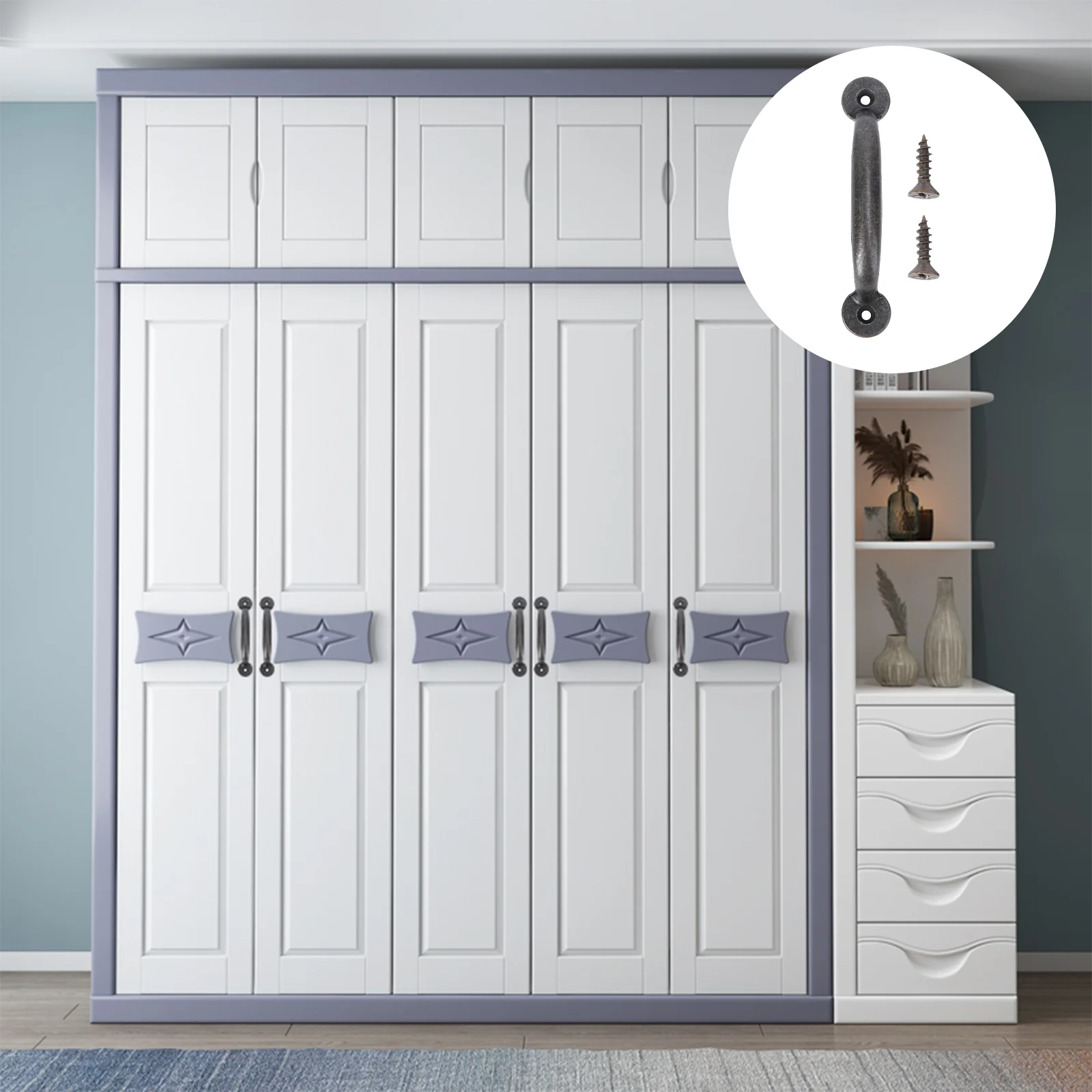 Door Handle Cabinet Drawerhandlesknob Barn Vintage Cupboard Knobs Mattescrews Decoration Furniture Black Handrailslidingalloy
Door Handle Cabinet Drawerhandlesknob Barn Vintage Cupboard Knobs Mattescrews Decoration Furniture Black Handrailslidingalloy