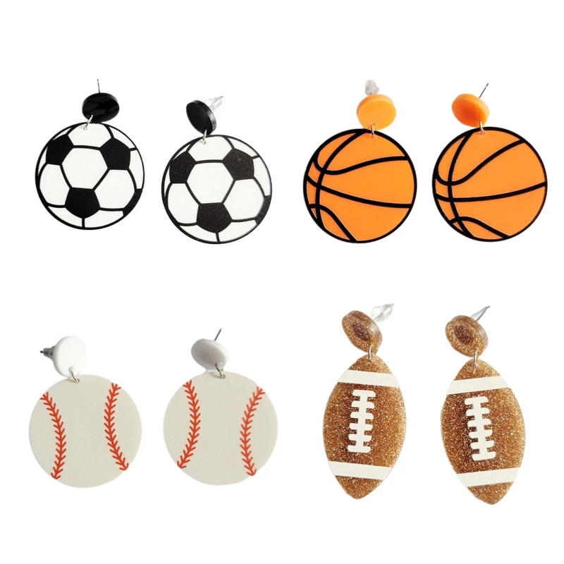Women Lightweight Dangle Earring Football Baseball Drop Earring for Women Girl Funny Sports Game Jewelry Fashion Earring 264E
Women Lightweight Dangle Earring Football Baseball Drop Earring for Women Girl Funny Sports Game Jewelry Fashion Earring 264E