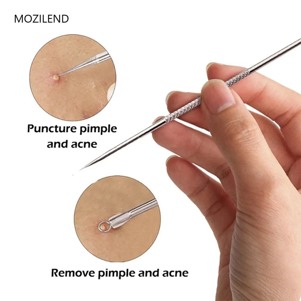 MOZILEN Acne Removal Needle Tools Remover Blackhead Blemish Pore Face Black Mask Cleanser Facial Pimple Extractor Skin Care 1pcs |