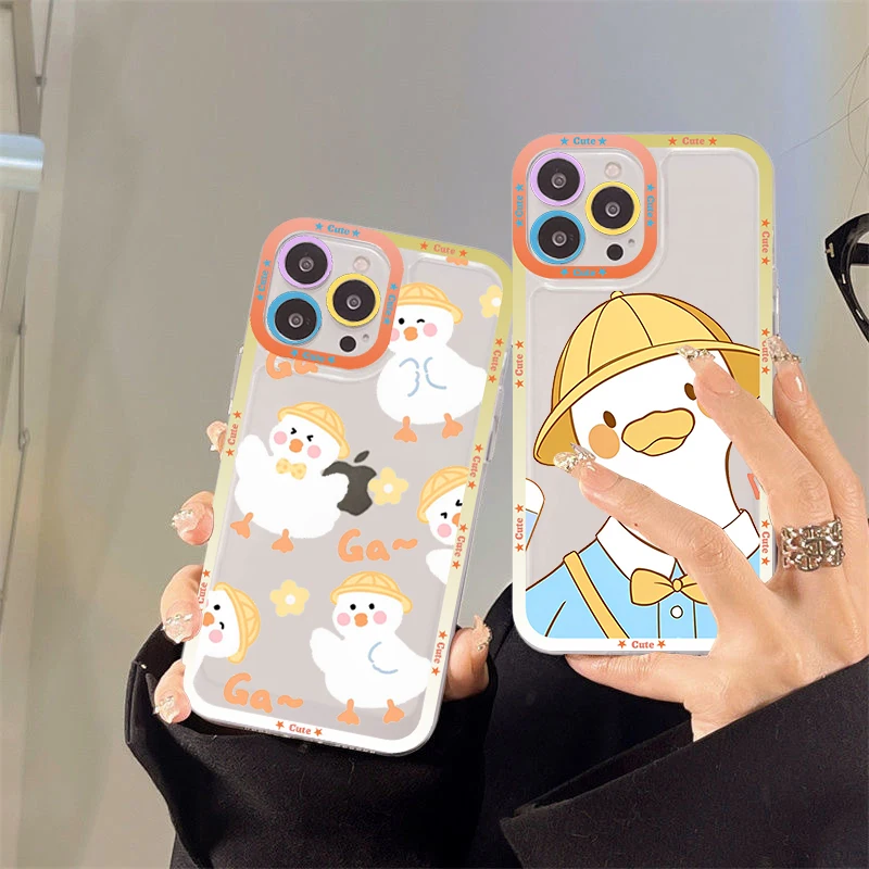 Cute Duck Phone Case For IPhone 14 13 12 11 Pro Max Mini X Xs XR 6 7 8 Plus SE 2020 Transparent Case
Cute Duck Phone Case For IPhone 14 13 12 11 Pro Max Mini X Xs XR 6 7 8 Plus SE 2020 Transparent Case