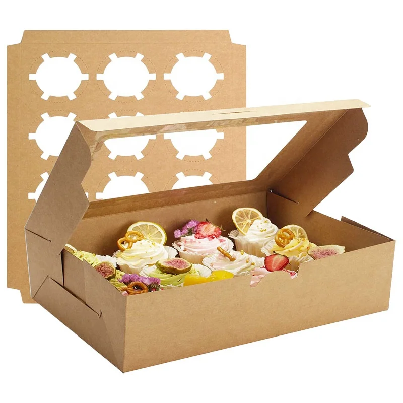 Wholesale Bulk Kraft Paper Window Clear 12 Hole Muffin Cup Cake Cupcake Packaging Box
Wholesale Bulk Kraft Paper Window Clear 12 Hole Muffin Cup Cake Cupcake Packaging Box