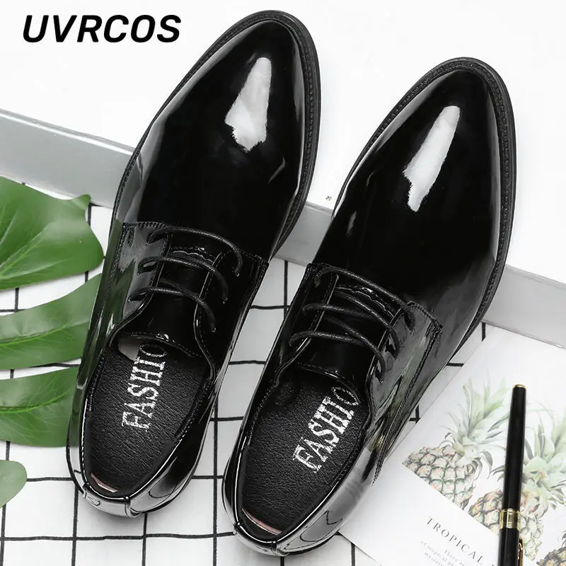 Pointed-toe Shoes Patent Leather Thick-soled Formal Men Heightening Business Casual British Style New
Pointed-toe Shoes Patent Leather Thick-soled Formal Men Heightening Business Casual British Style New