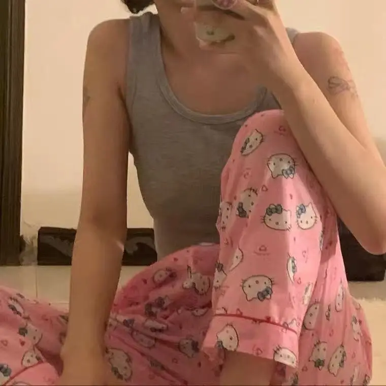 Sanrio Hello Kitty Women Pajamas Pure Cotton Loose Household Trousers Cartoon Surrounding Cute Pajamas
Sanrio Hello Kitty Women Pajamas Pure Cotton Loose Household Trousers Cartoon Surrounding Cute Pajamas