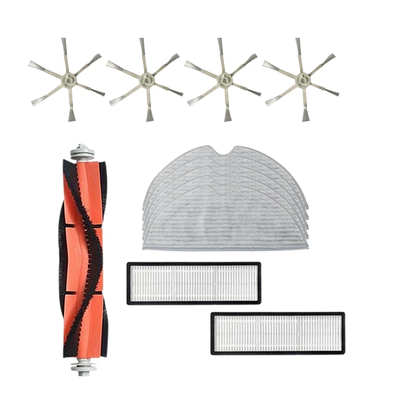 12Pcs For Xiaomi Mijia 2C Robotic Vacuum Cleaner Replacement Parts Main Side Brush Washable HEPA Filters Mop Cloth 
12Pcs For Xiaomi Mijia 2C Robotic Vacuum Cleaner Replacement Parts Main Side Brush Washable HEPA Filters Mop Cloth