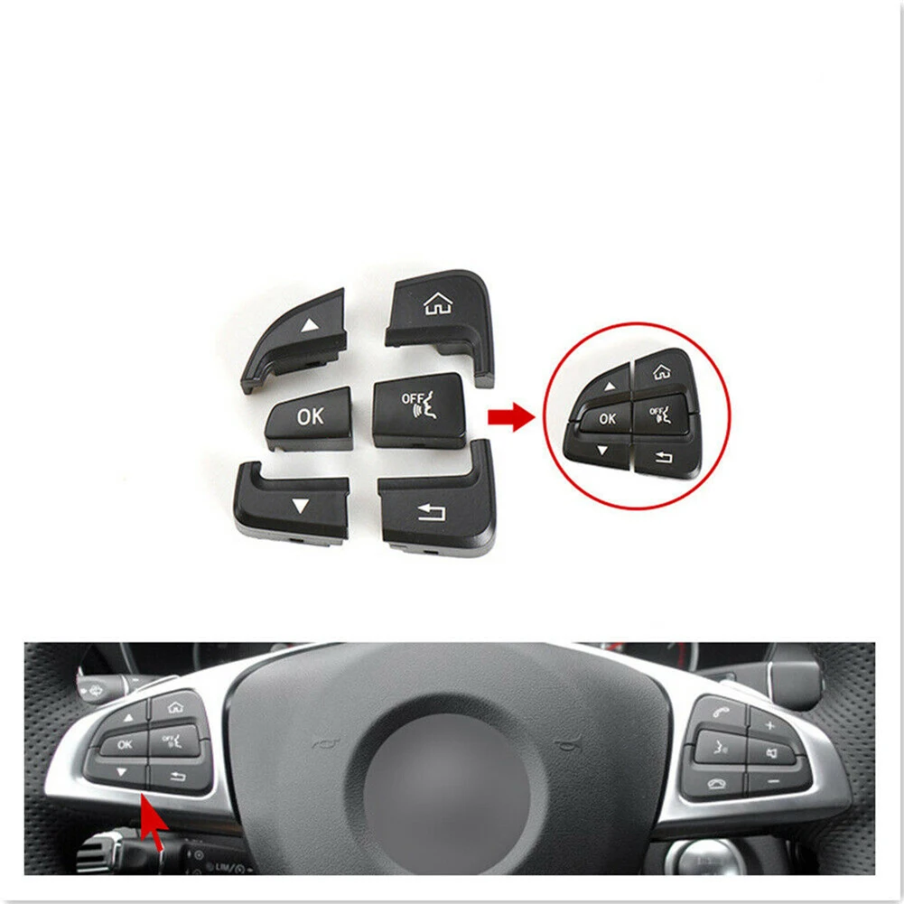 1pair Black Car Steering Wheel Switch Button Cover Repair Kit For Mercedes 2014-2018 W205 C GLC C253 X253 2015-2019 Replacement
1pair Black Car Steering Wheel Switch Button Cover Repair Kit For Mercedes 2014-2018 W205 C GLC C253 X253 2015-2019 Replacement
