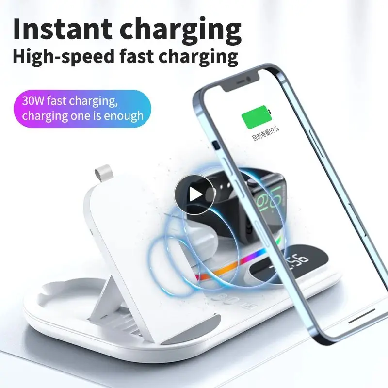 High Quality Materials Wireless Charging Station Two-color Versatile Style Type-c Input Interface Fast Wireless Charger 4 In 1
High Quality Materials Wireless Charging Station Two-color Versatile Style Type-c Input Interface Fast Wireless Charger 4 In 1
