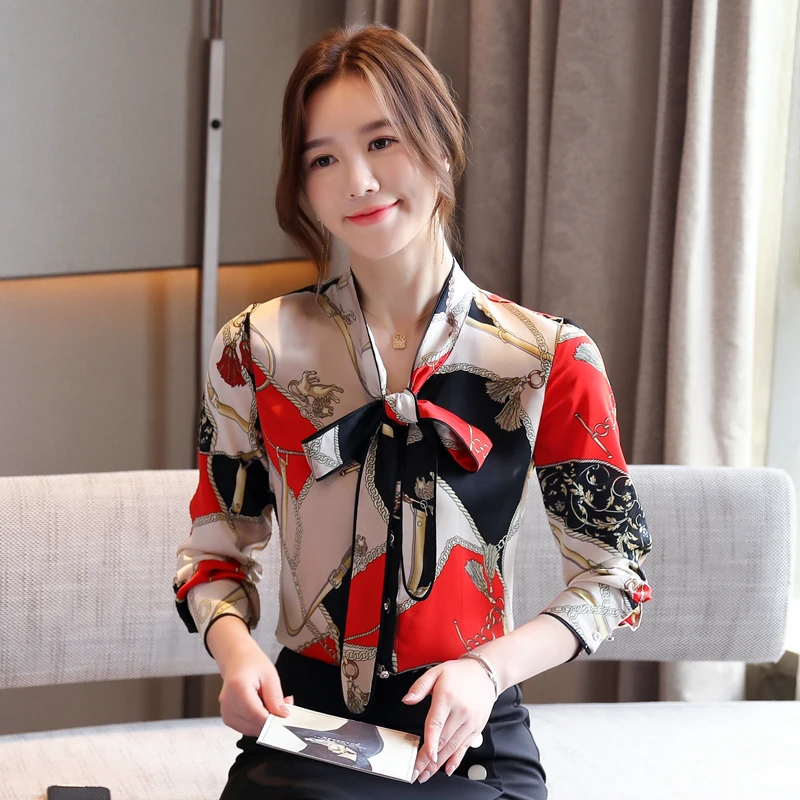 Women's Blouse Casual Print V-neck Shirt Long Sleeve Top Spring Fashion Clothing Lady Houthion
Women's Blouse Casual Print V-neck Shirt Long Sleeve Top Spring Fashion Clothing Lady Houthion