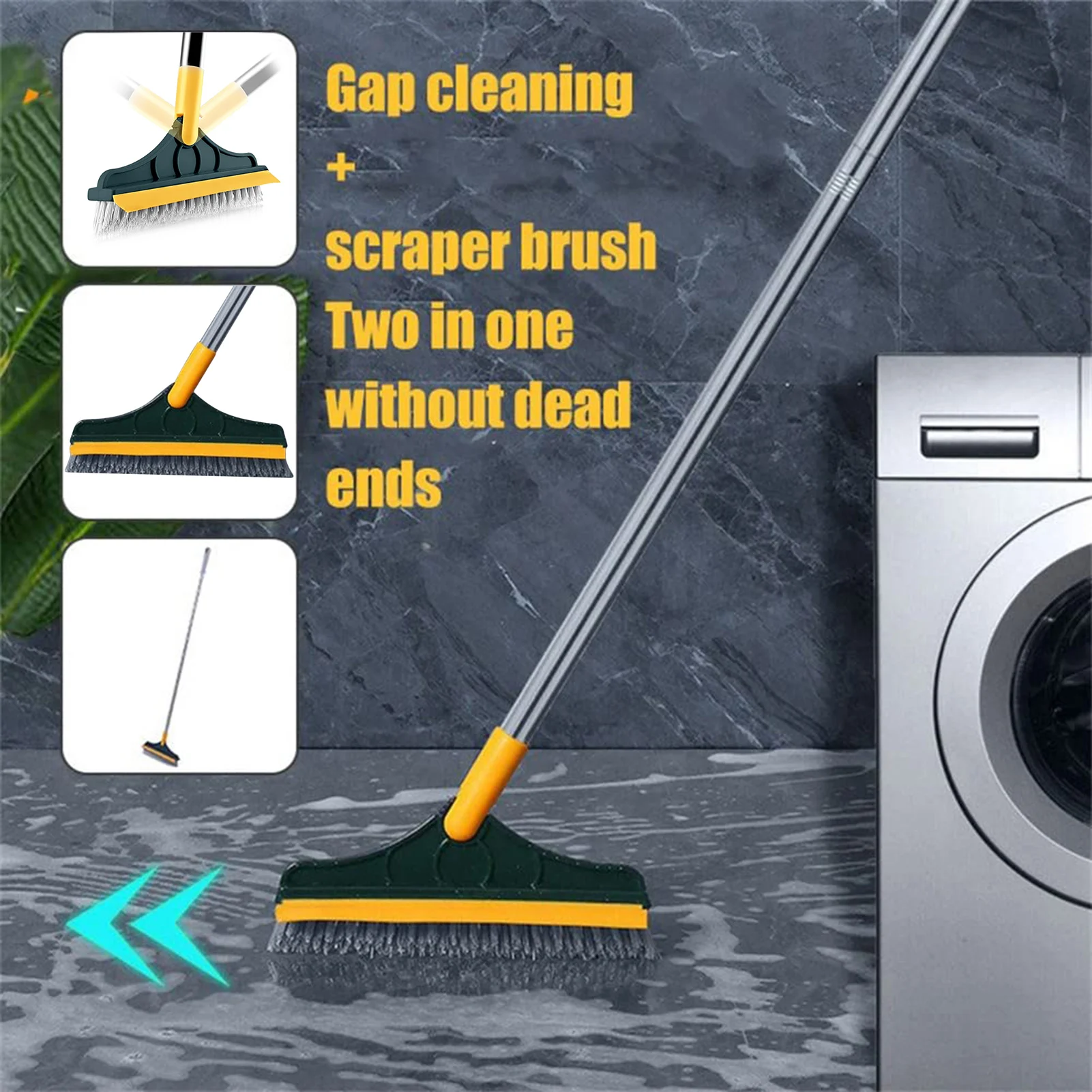 Floor Scrub Brush 2 In 1 Cleaning Brush With Long Handle Adjustable V-shaped Floor Brush Scrubber Squeegee Tile Kitchen Cleaning
Floor Scrub Brush 2 In 1 Cleaning Brush With Long Handle Adjustable V-shaped Floor Brush Scrubber Squeegee Tile Kitchen Cleaning