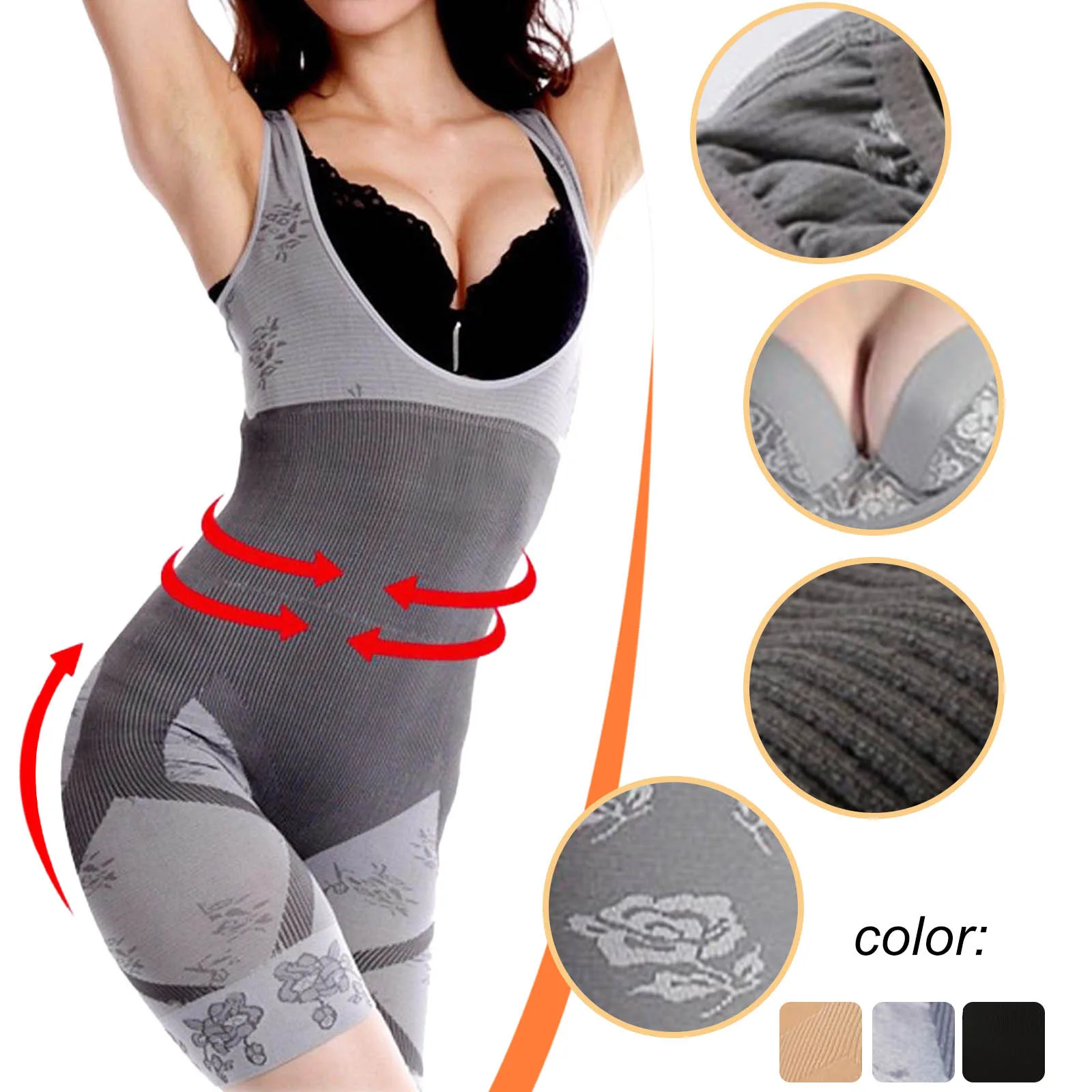Slimming Bodysuit Women Waist Trainer One-Piece Shapewear Corset Reducing Body Shaper Modeling Underwear Control Panties#F
Slimming Bodysuit Women Waist Trainer One-Piece Shapewear Corset Reducing Body Shaper Modeling Underwear Control Panties#F