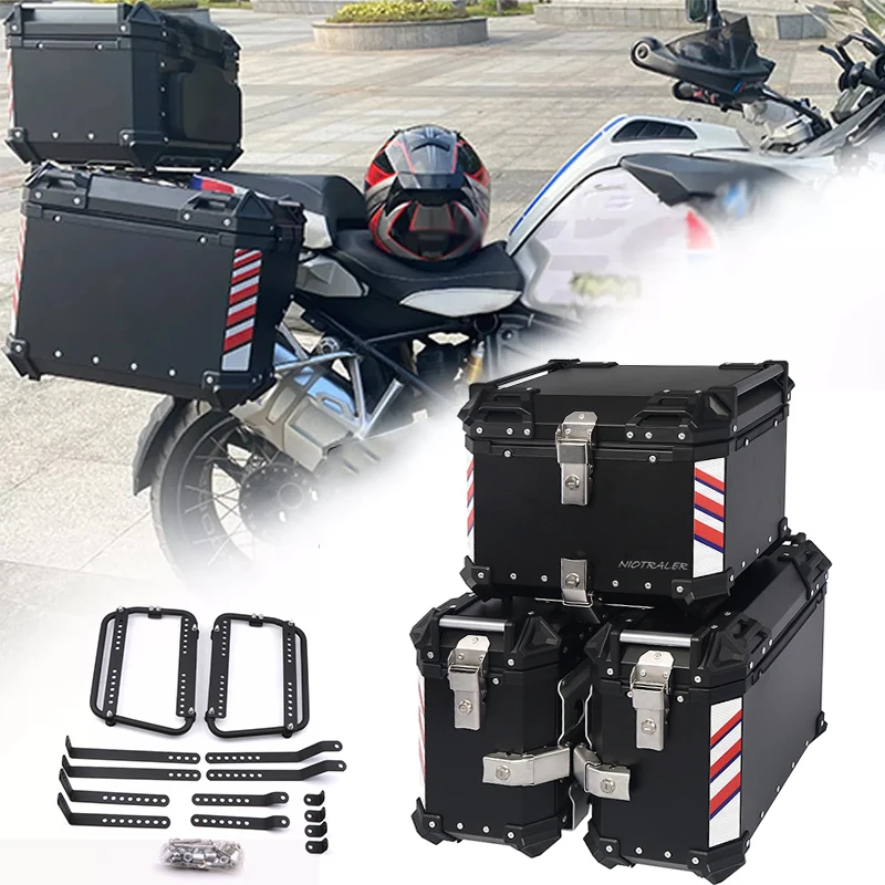3PCS/1 Set Motorcycle Tail Case Trunk Pack Left and Right Storage 36L 38L Rear Luggage Universal Motorcycle Waterproof Alloy Box
3PCS/1 Set Motorcycle Tail Case Trunk Pack Left and Right Storage 36L 38L Rear Luggage Universal Motorcycle Waterproof Alloy Box