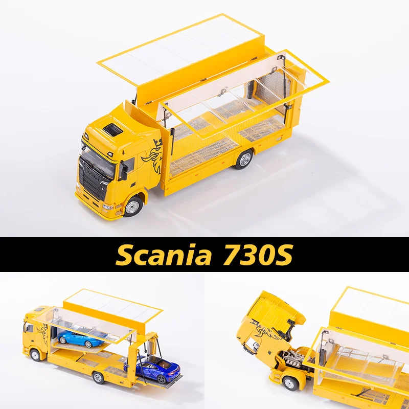 1:64 S730 Enclosed Double Deck Tow Truck Transparent Gull Wing Yellow With Eagle Livery Alloy Diorama Car Model Miniature GCD
1:64 S730 Enclosed Double Deck Tow Truck Transparent Gull Wing Yellow With Eagle Livery Alloy Diorama Car Model Miniature GCD