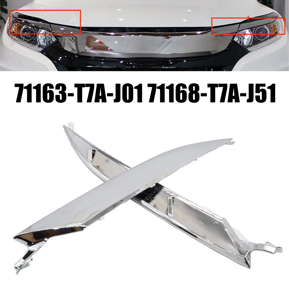 2pcs Car Silver Headlight Trim Moding Strip Front Hood Chrome Grille Left & Right 71163-T7A-J01 For Honda HRV 2019-2021
2pcs Car Silver Headlight Trim Moding Strip Front Hood Chrome Grille Left & Right 71163-T7A-J01 For Honda HRV 2019-2021