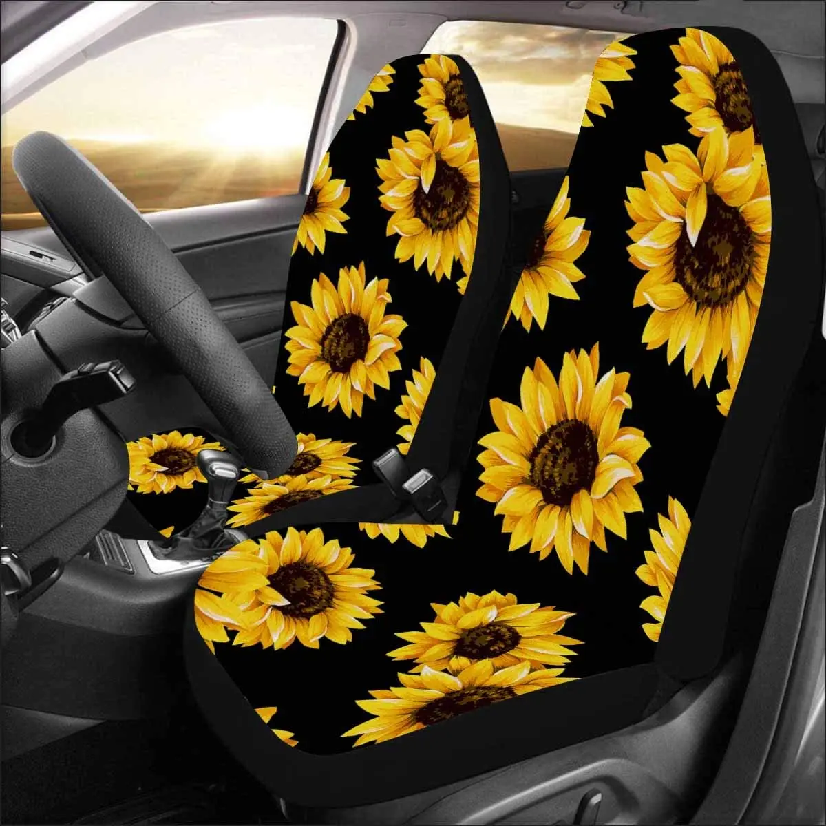 Fit Custom Sunflower Pattern Protector Two Front Car Seat Covers Set -100% Breathable
Fit Custom Sunflower Pattern Protector Two Front Car Seat Covers Set -100% Breathable