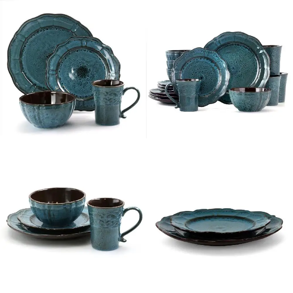 Fantastic, Perfectly-Designed 16Pc Round Blue Stoneware Dinnerware Set -- Perfect for Home and Everyday Use
Fantastic, Perfectly-Designed 16Pc Round Blue Stoneware Dinnerware Set -- Perfect for Home and Everyday Use