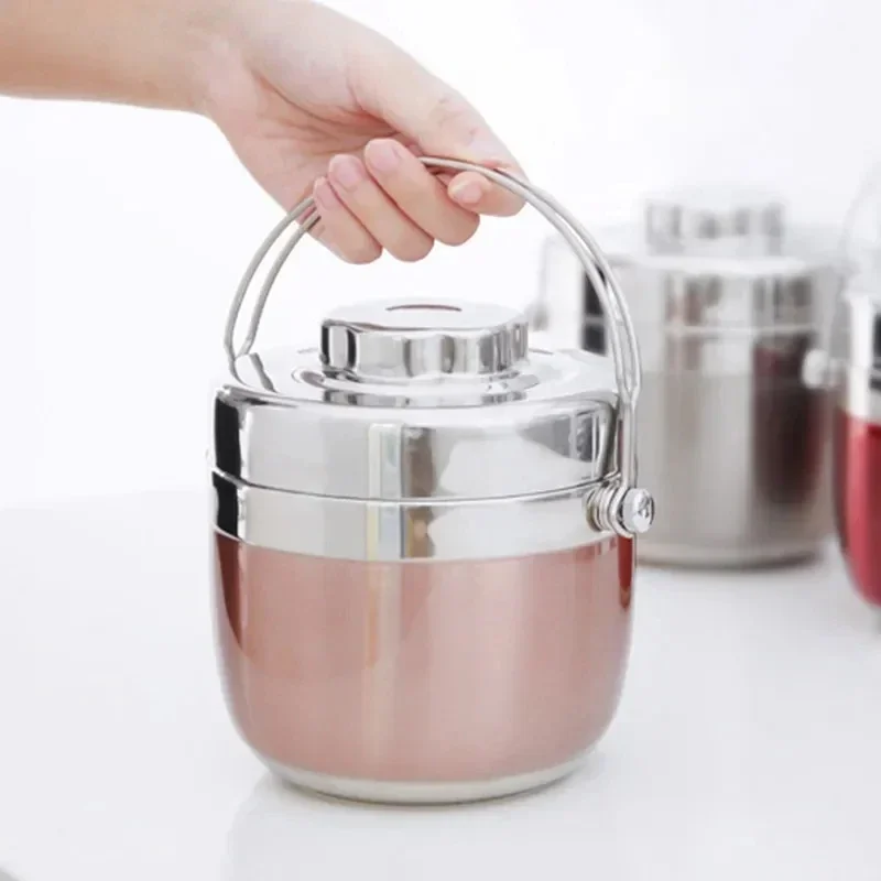 

Stainless Steel Bento Box Food Thermal Jar Insulation Soup Thermos Bag Portable Leak-proof Tableware Lunch Storage Container