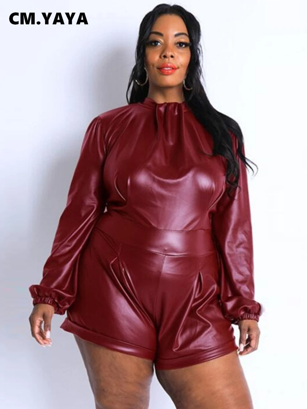 Женский драпированный комбинезон CM.YAYA из искусственной кожи, с лямкой на шее, открытой спиной и длинным рукавом, новый весенний комбинезон, ...
Женский драпированный комбинезон CM.YAYA из искусственной кожи, с лямкой на шее, открытой спиной и длинным рукавом, новый весенний комбинезон, ...