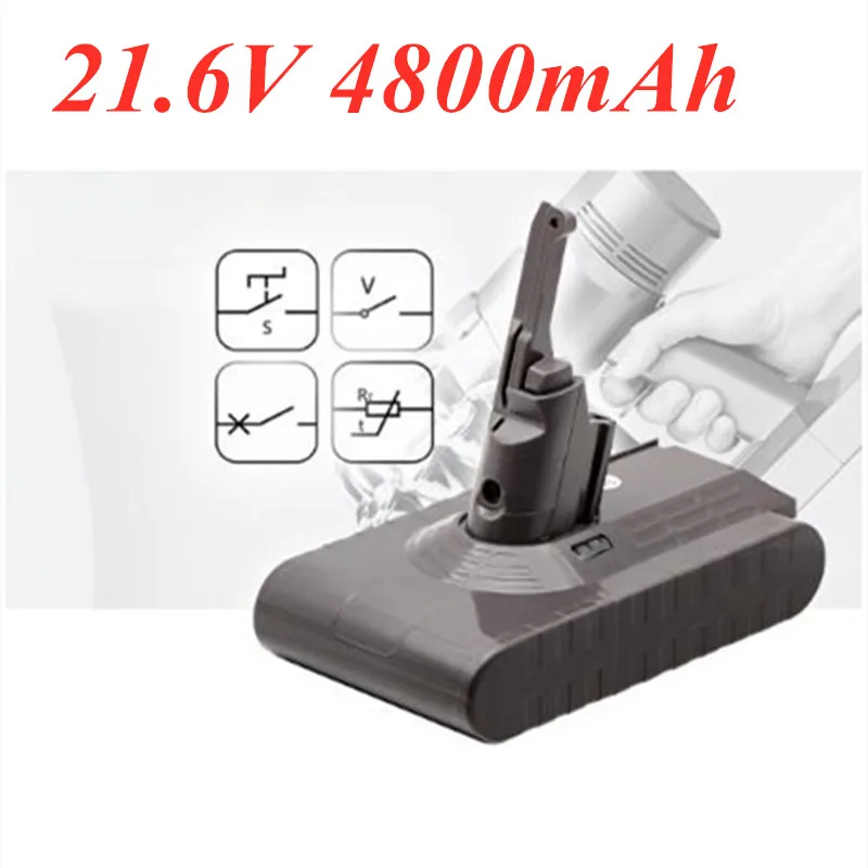 New 4800mAh 21.6V Battery For Dyson V8 Battery for Dyson V8 Absolute /Fluffy/Animal/ Li-ion Vacuum Cleaner rechargeable Batter
New 4800mAh 21.6V Battery For Dyson V8 Battery for Dyson V8 Absolute /Fluffy/Animal/ Li-ion Vacuum Cleaner rechargeable Batter