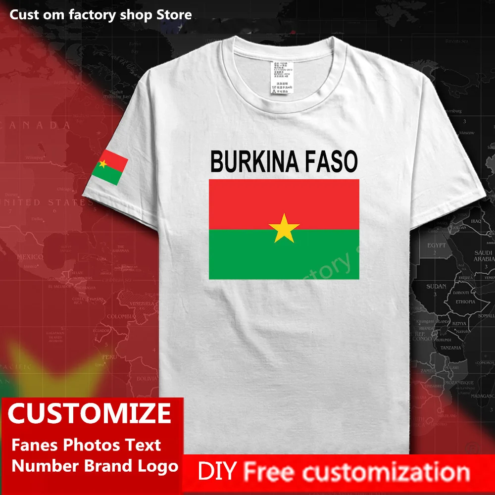 Burkina Faso T shirt Custom Jersey Fans Name Number Brand LOGO Cotton Tshirt Hip Hop Loose Casual T-shirt flag BFA Burkinabe
Burkina Faso T shirt Custom Jersey Fans Name Number Brand LOGO Cotton Tshirt Hip Hop Loose Casual T-shirt flag BFA Burkinabe
