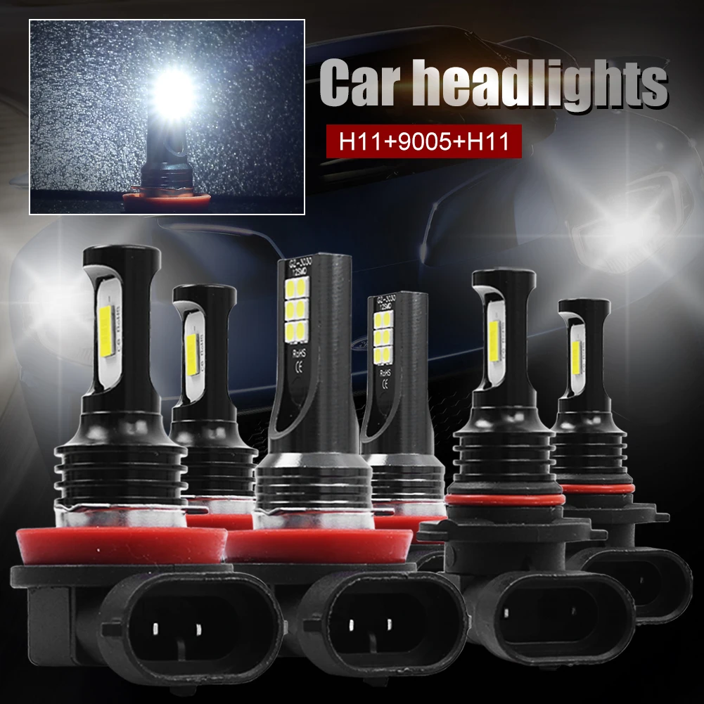 High Brightness Headlight Fog Light Kit High and Low Beam 6000K White 9005 Light Bulb Auto Accessories H11 Car LED Light Bulb
High Brightness Headlight Fog Light Kit High and Low Beam 6000K White 9005 Light Bulb Auto Accessories H11 Car LED Light Bulb