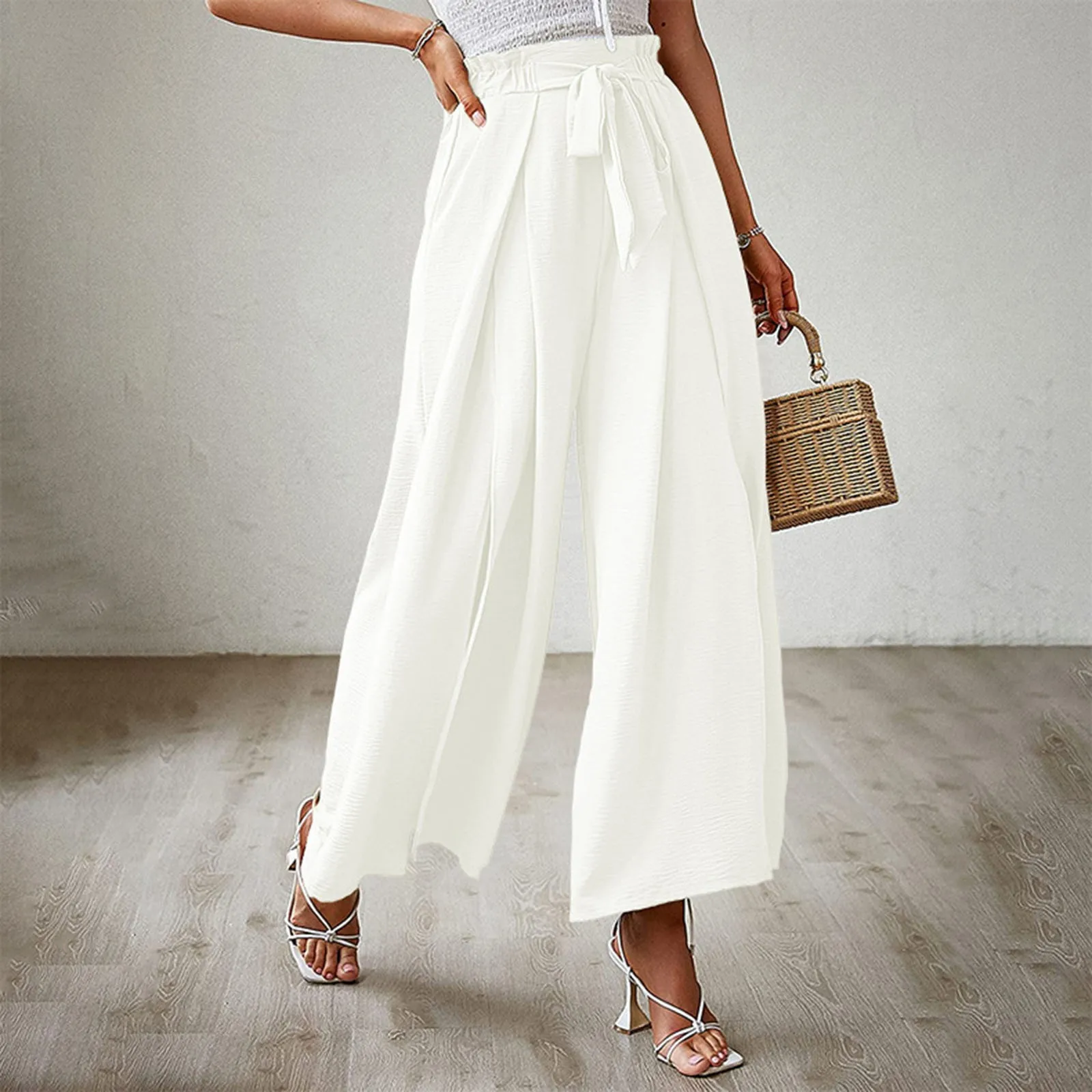 Lounge Sets for Women Casual Wear Pants Women Fashion Bow Loose High Waist Pleated Wide Leg Pants Belted Tailored Pants Women
Lounge Sets for Women Casual Wear Pants Women Fashion Bow Loose High Waist Pleated Wide Leg Pants Belted Tailored Pants Women