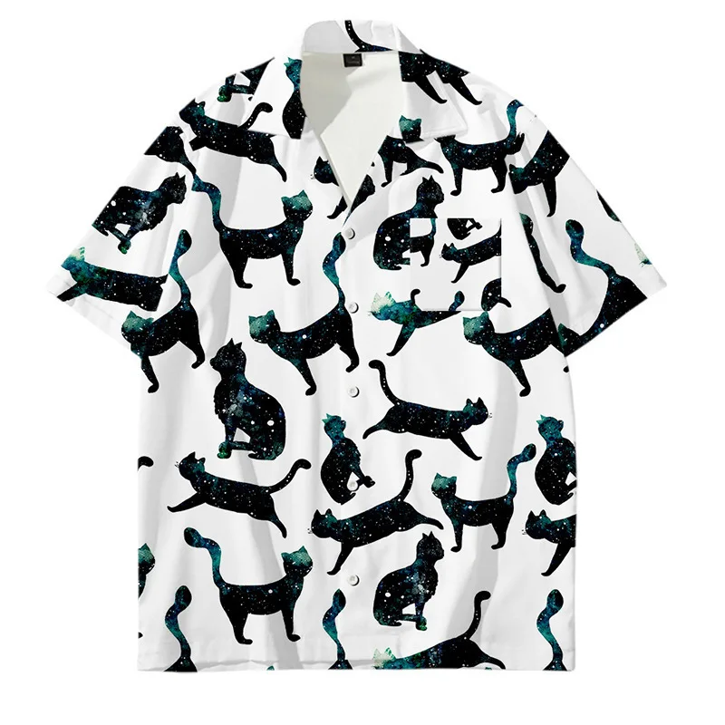 Cute Funny Abstract Cat Pattern Print Short Sleeve Shirt Men Women Loose Japanese Streetwear Cardigan Casual Loose Couple Shirt
Cute Funny Abstract Cat Pattern Print Short Sleeve Shirt Men Women Loose Japanese Streetwear Cardigan Casual Loose Couple Shirt