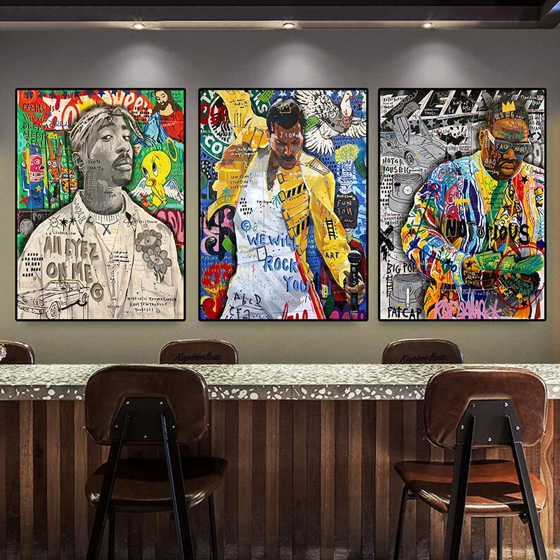 Modern Graffiti Artwork Tupac Singer Hip Hop Canvas Poster Prints 2Pac Rapper Canvas Painting Pop Art Picture for Home Bar Decor
Modern Graffiti Artwork Tupac Singer Hip Hop Canvas Poster Prints 2Pac Rapper Canvas Painting Pop Art Picture for Home Bar Decor