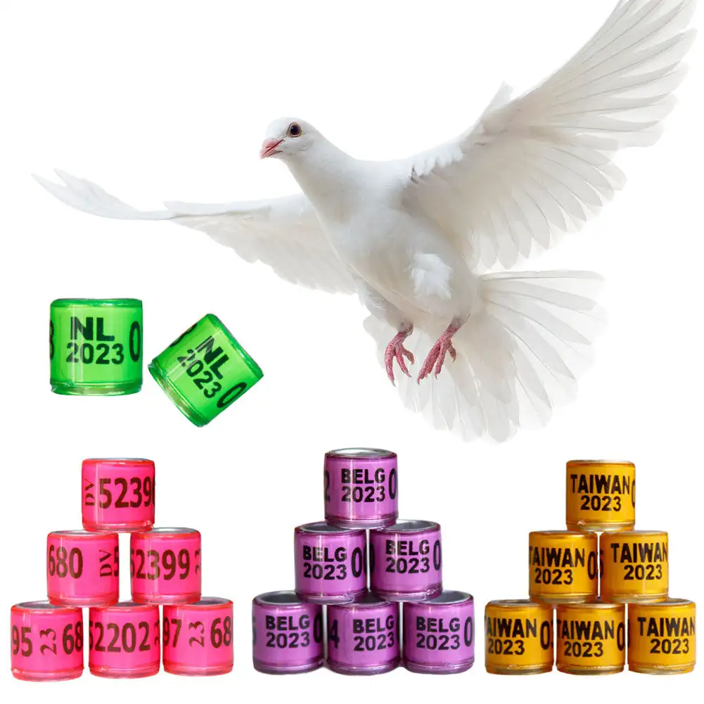 50 шт., кольца для ног голубей из 2023 алюминия и пластика
50 шт., кольца для ног голубей из 2023 алюминия и пластика
