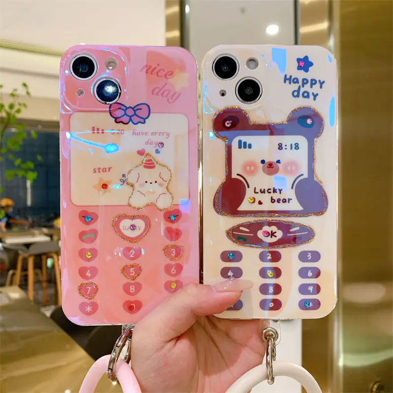 Anti-Lost Bracelet Case for iPhone SE 7 8 Plus Protective Cartoon Diamond Bear Silicone Case for iPhone 13 11 12 Pro Max XS X XR
Anti-Lost Bracelet Case for iPhone SE 7 8 Plus Protective Cartoon Diamond Bear Silicone Case for iPhone 13 11 12 Pro Max XS X XR