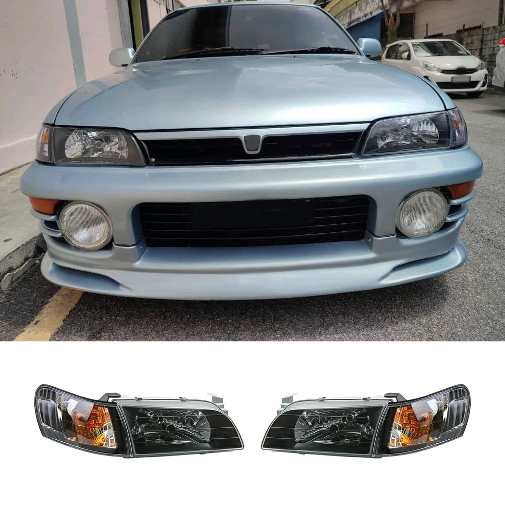1 комплект, Передние Прозрачные черные фары, угловая лампа для Toyota Corolla AE100 AE101 E100 седан
1 комплект, Передние Прозрачные черные фары, угловая лампа для Toyota Corolla AE100 AE101 E100 седан