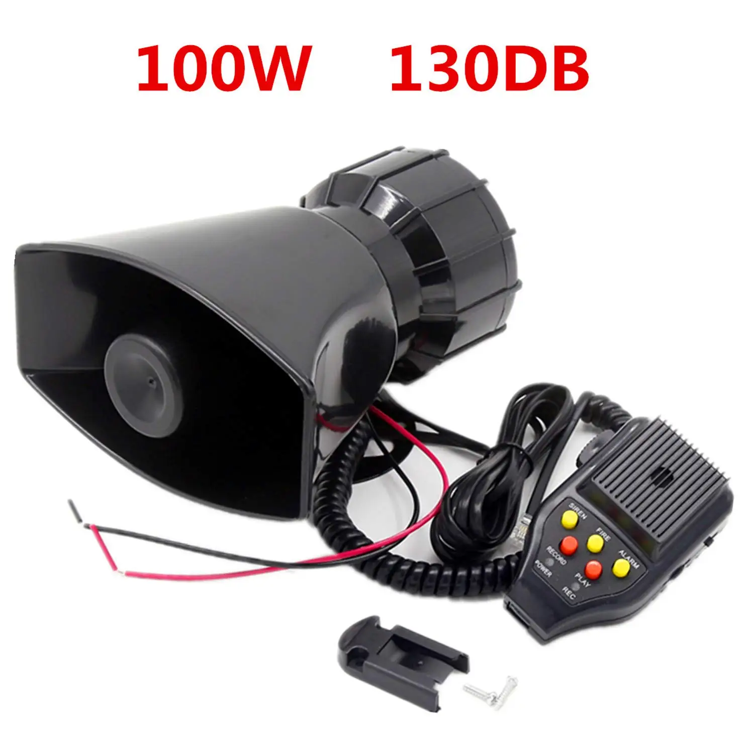 Car Horn Car Megaphone Horn Alarm Emergency Sound Amplifier Alarm Trumpet Recording Function for Any 12V Car Truck Boat ect
Car Horn Car Megaphone Horn Alarm Emergency Sound Amplifier Alarm Trumpet Recording Function for Any 12V Car Truck Boat ect