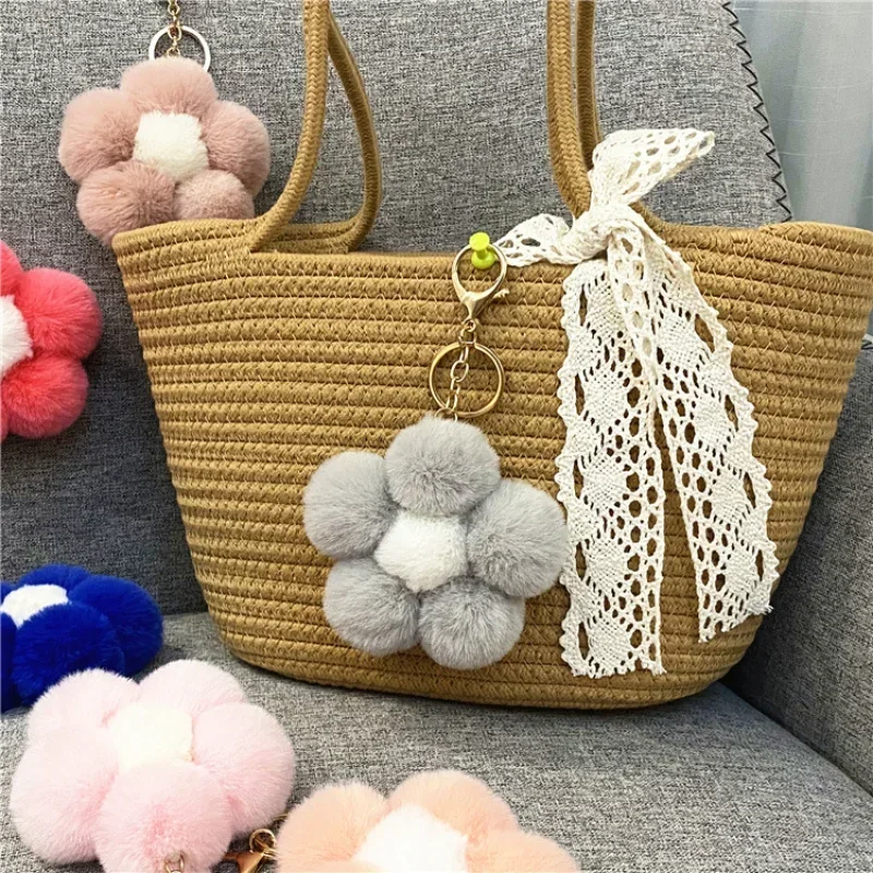 Creative Flower Pom Pom Ball Keychain Cute Plush Flower Keychain Car Bag Pendant Accessories Car Key Ring Gift
Creative Flower Pom Pom Ball Keychain Cute Plush Flower Keychain Car Bag Pendant Accessories Car Key Ring Gift