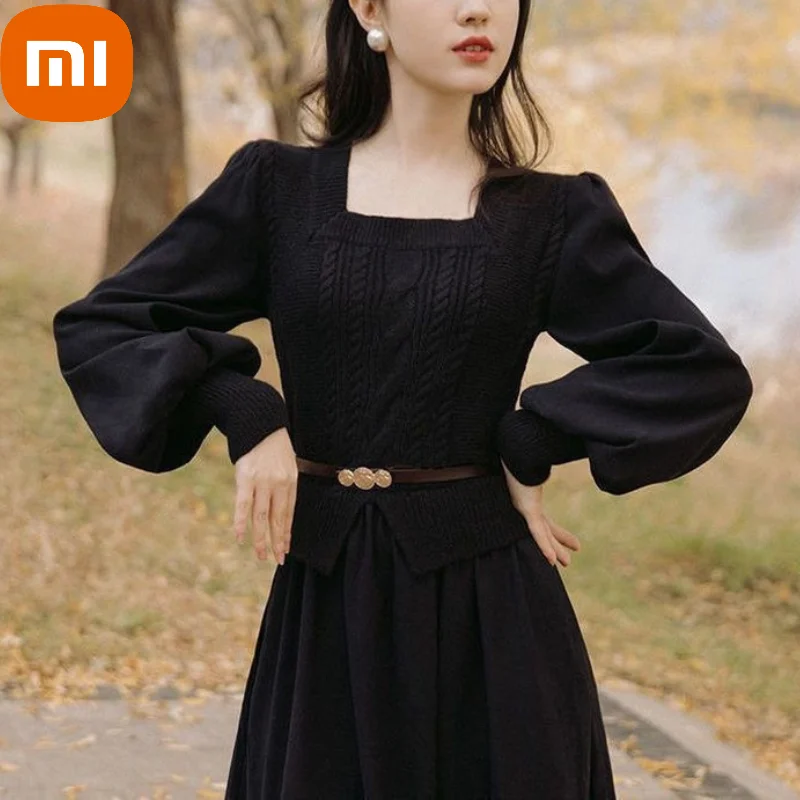 XIAOMI Elegant Evening Party Midi Dresses Women Puff Sleeve France Retro Dress Solid Warm Korean Style Dress Autumn Winter
XIAOMI Elegant Evening Party Midi Dresses Women Puff Sleeve France Retro Dress Solid Warm Korean Style Dress Autumn Winter
