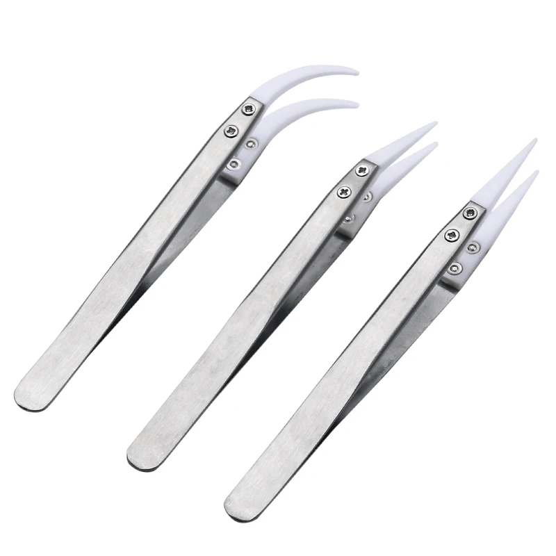 2019 3pcs New Non Conductive Ceramic Tweezers IC SMD SMT Tweezers Heat Resistant 1400 Degree Hand Tools
2019 3pcs New Non Conductive Ceramic Tweezers IC SMD SMT Tweezers Heat Resistant 1400 Degree Hand Tools